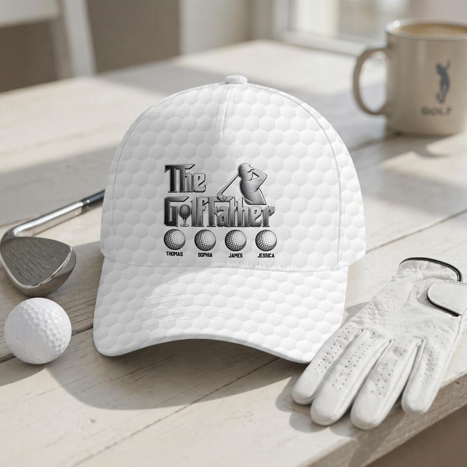 Discover Personalized Golf Father Cap, Custom Name Dad Hat, Golf Gift for Him