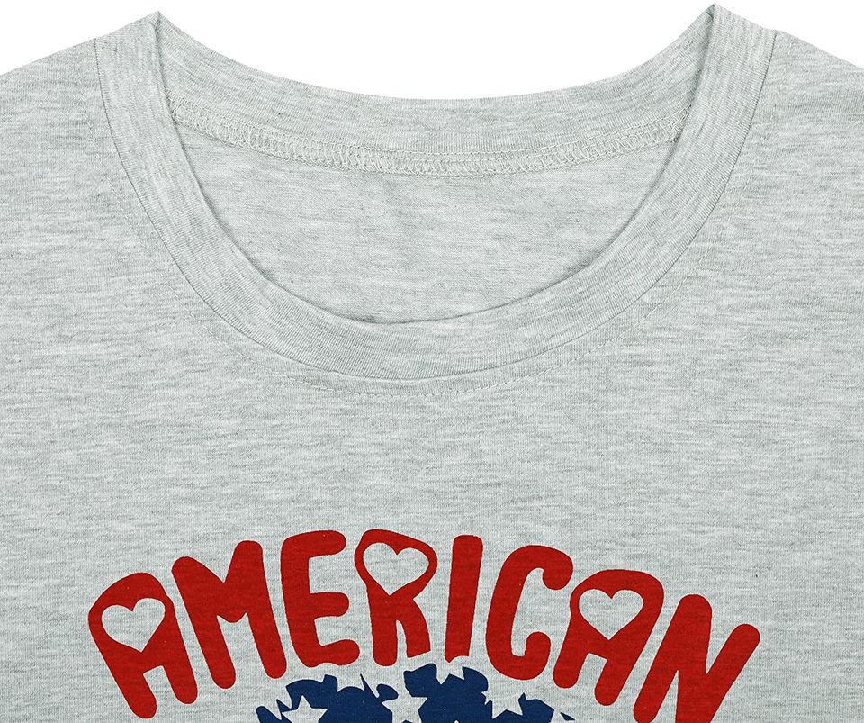 America Mama Shirt for Women American Flag Lip Print T-Shirt Independence Day Short Sleeve Tee Top