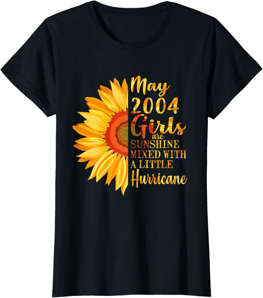 Womens May Girls 2004 Shirt 17th Birthday Gifts 17 Years Old T-Shirt