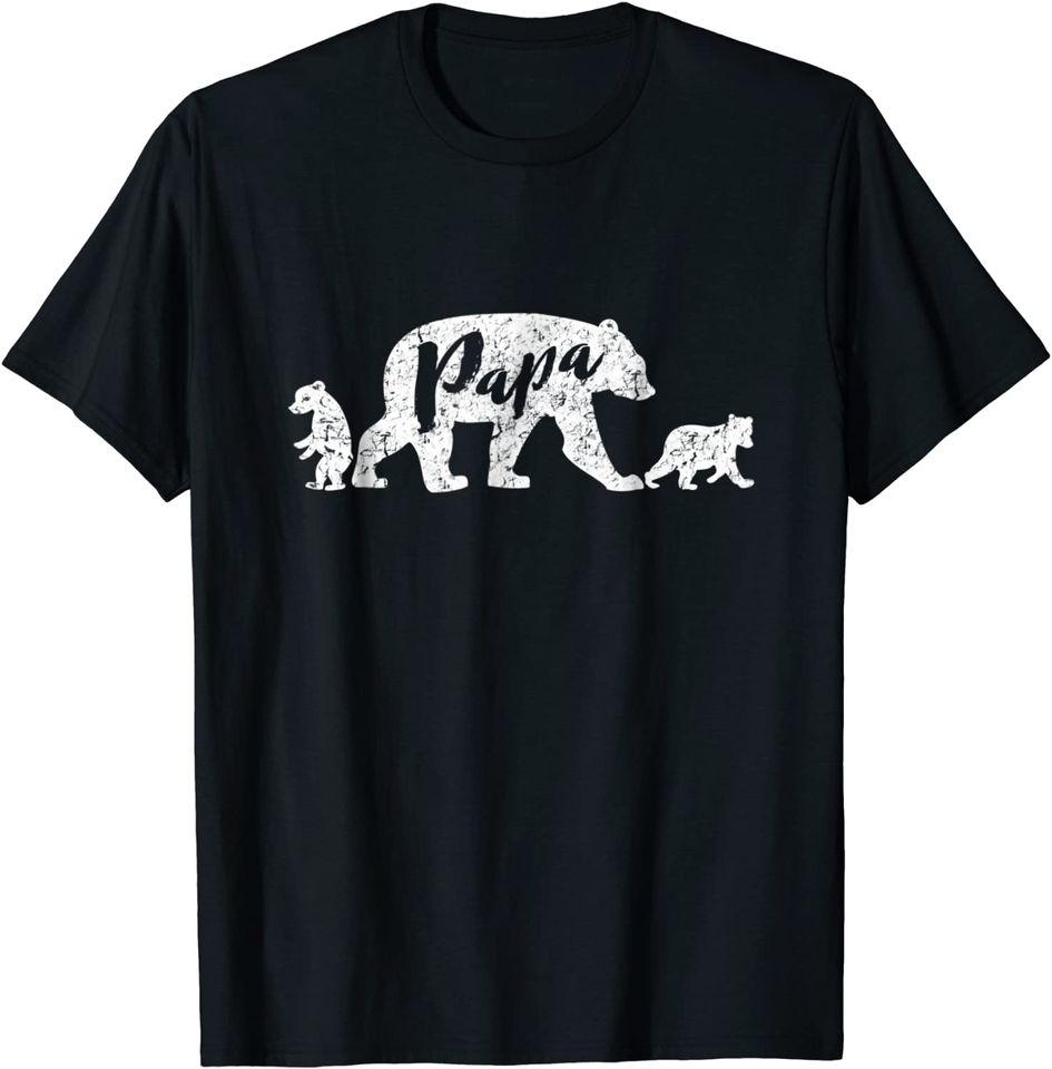 Papa Bear T-Shirt with Two Cubs