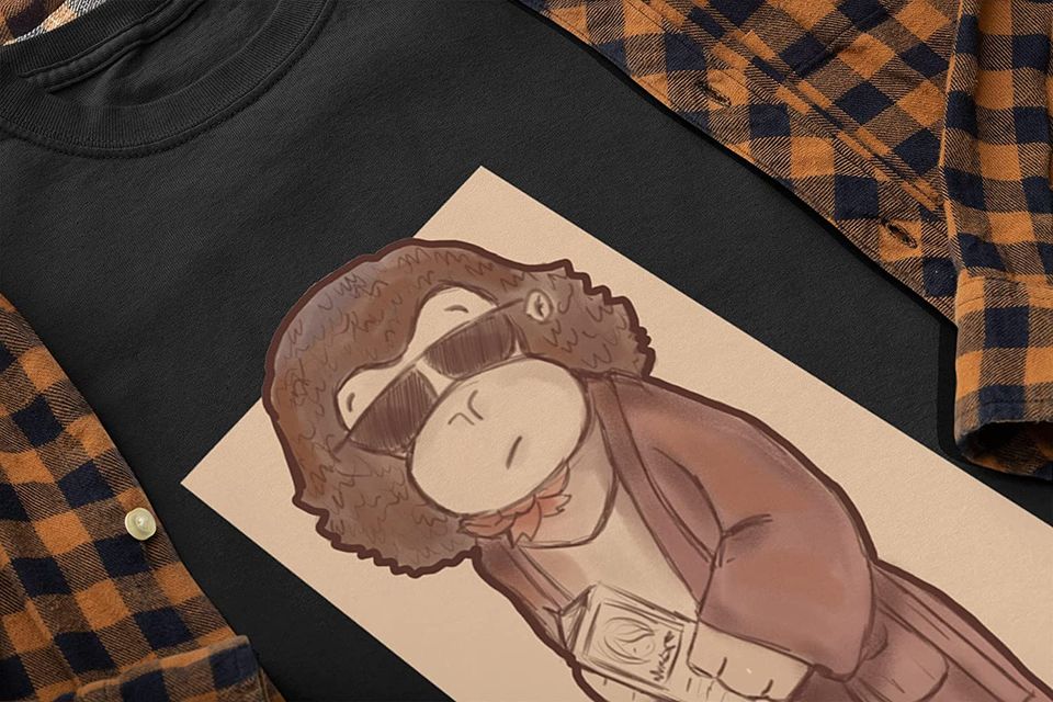 The Big Lebowski The Dude Abides VTEMENT Unisex Tshirt