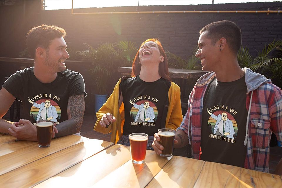 Saturday Night Live Matt Foley Living in A Van Down by The River Circle Unisex Tshirt