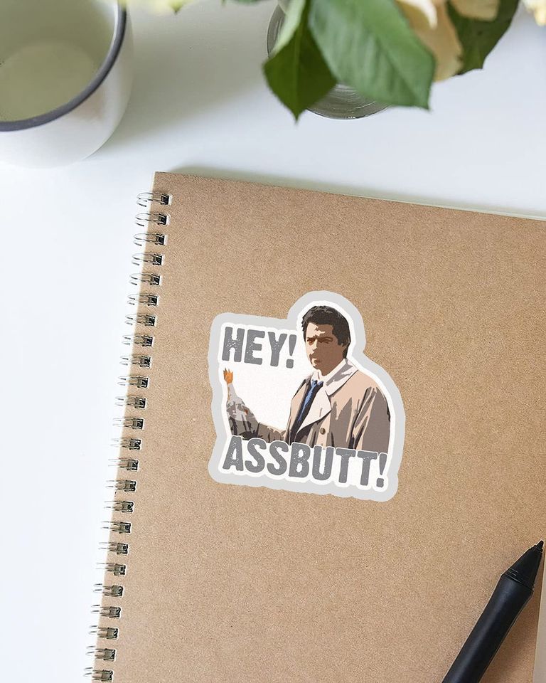Castiel Hey Assbutt Sticker 3"