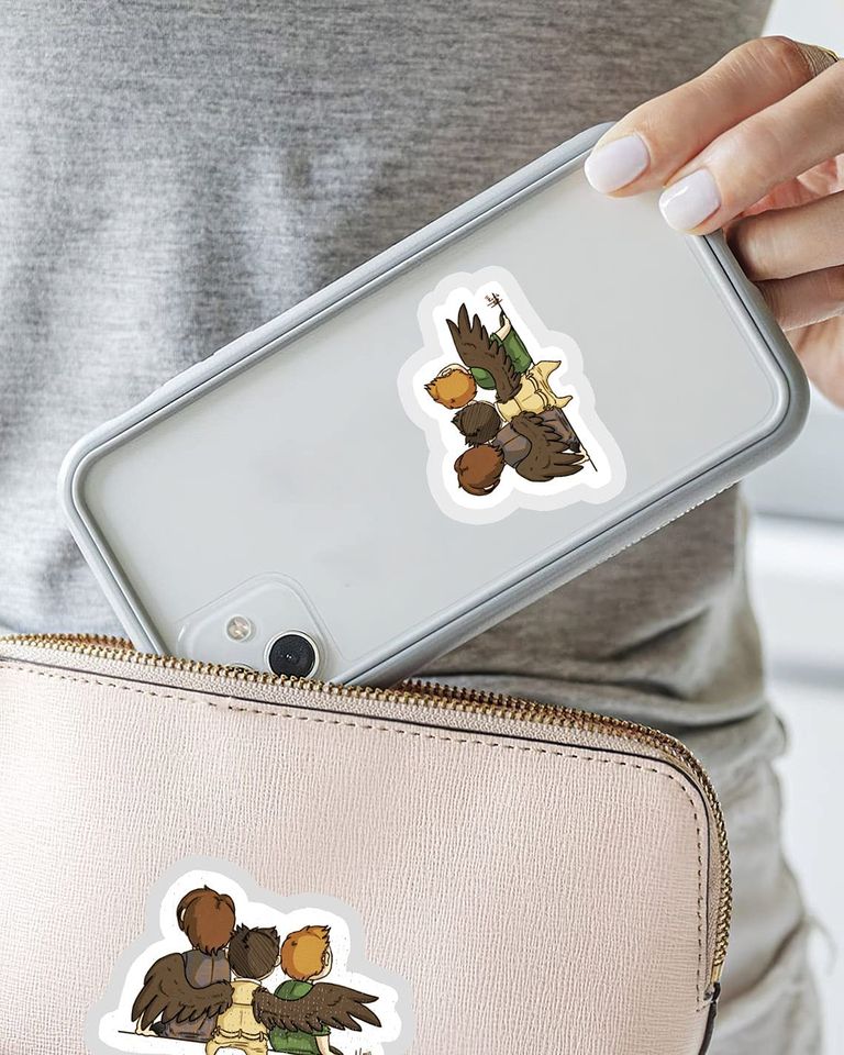 Sam Dean and Castiel Sticker 3"