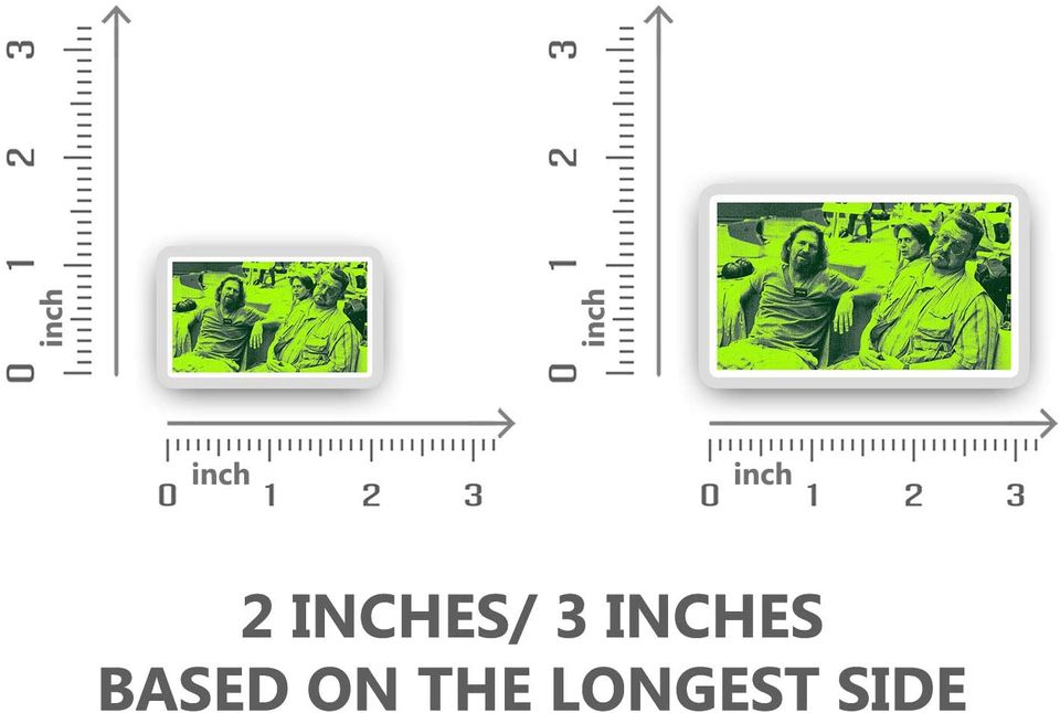 The Big Lebowski Walter Sobchak and The Dude Sticker 2"