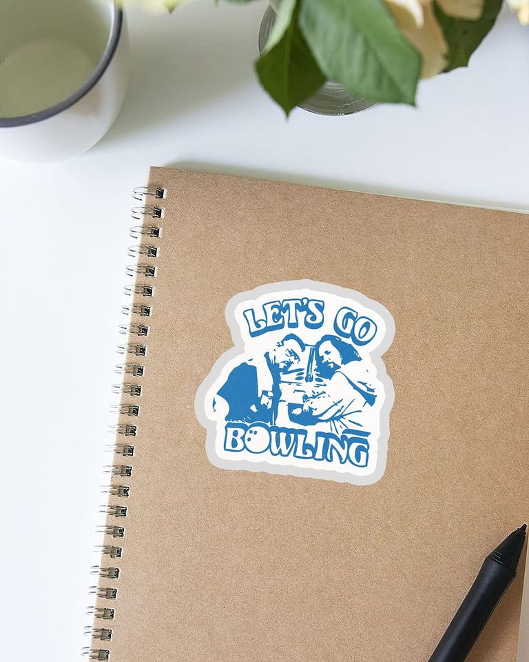 The Big Lebowski Allons au Bowling  Sticker 2"