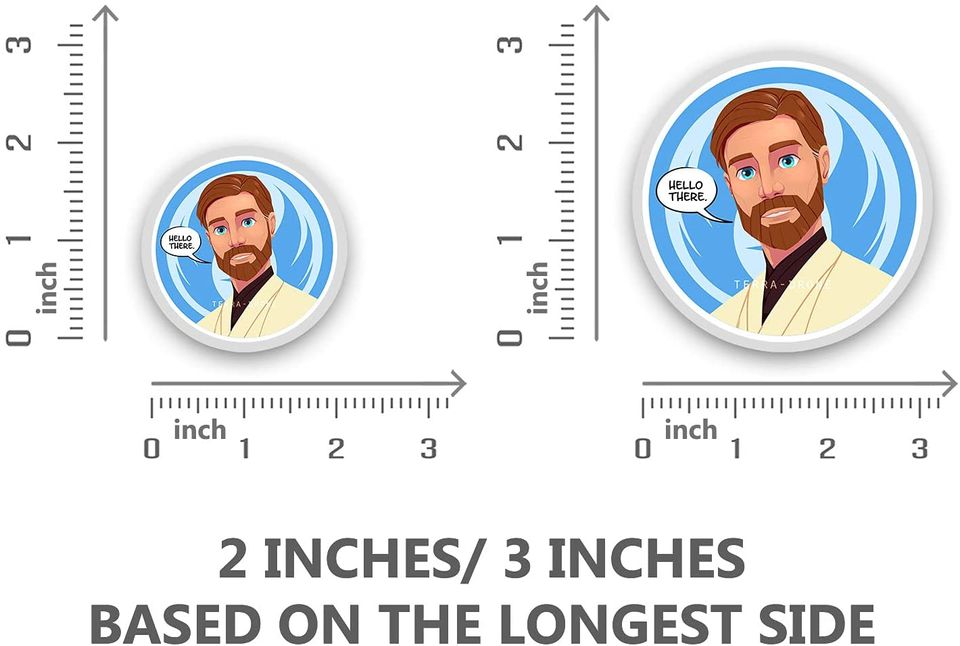 OBI Wan Kenobi Hello Threre Circle 2"