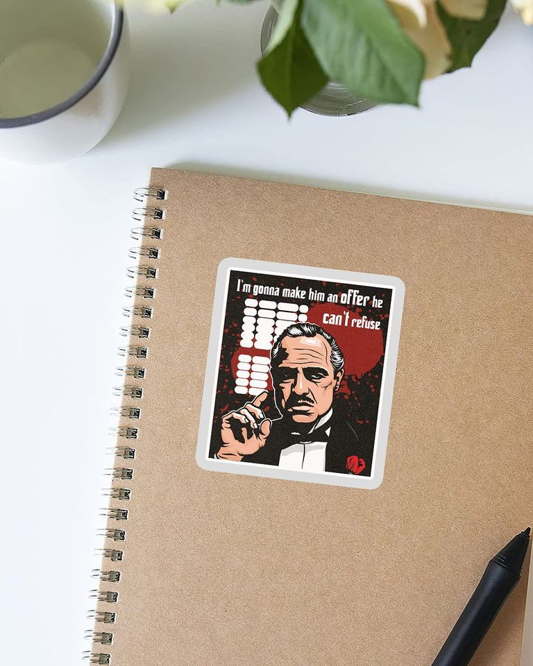 The Godfather Vito Corleone  Sticker 3"