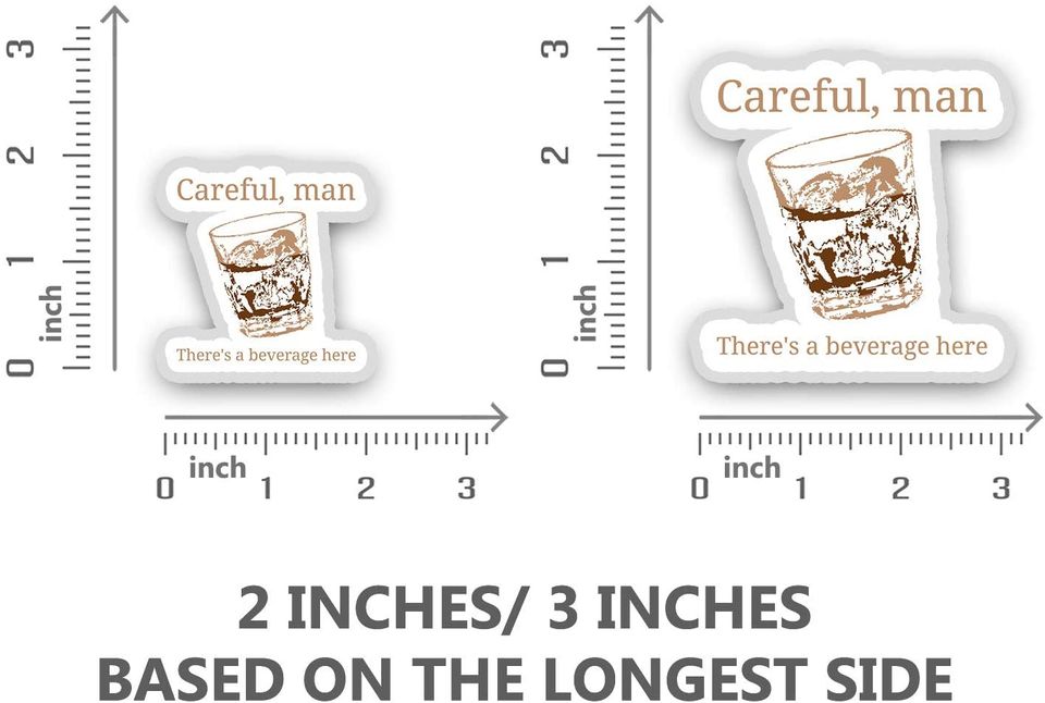 The Big Lebowski Ne renversez pas mon verre Sticker 2"