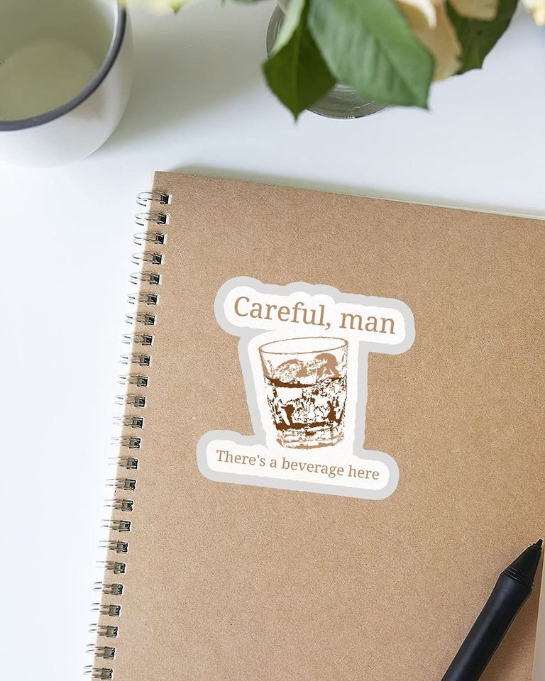 The Big Lebowski Ne renversez pas mon verre Sticker 2"