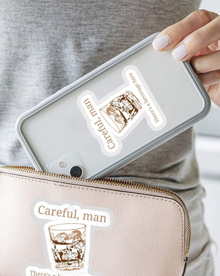 The Big Lebowski Ne renversez pas mon verre Sticker 2"