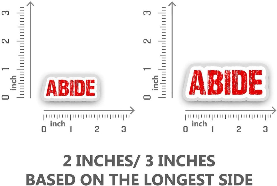 The Big Lebowski Abide Sticker 2"