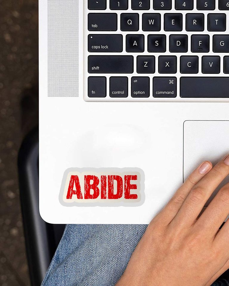 The Big Lebowski Abide Sticker 2"