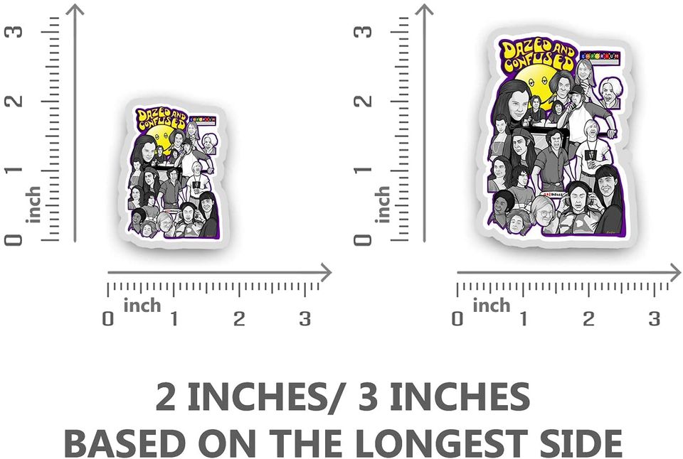 Dazed and Confused Character Collage Art Sticker 3"