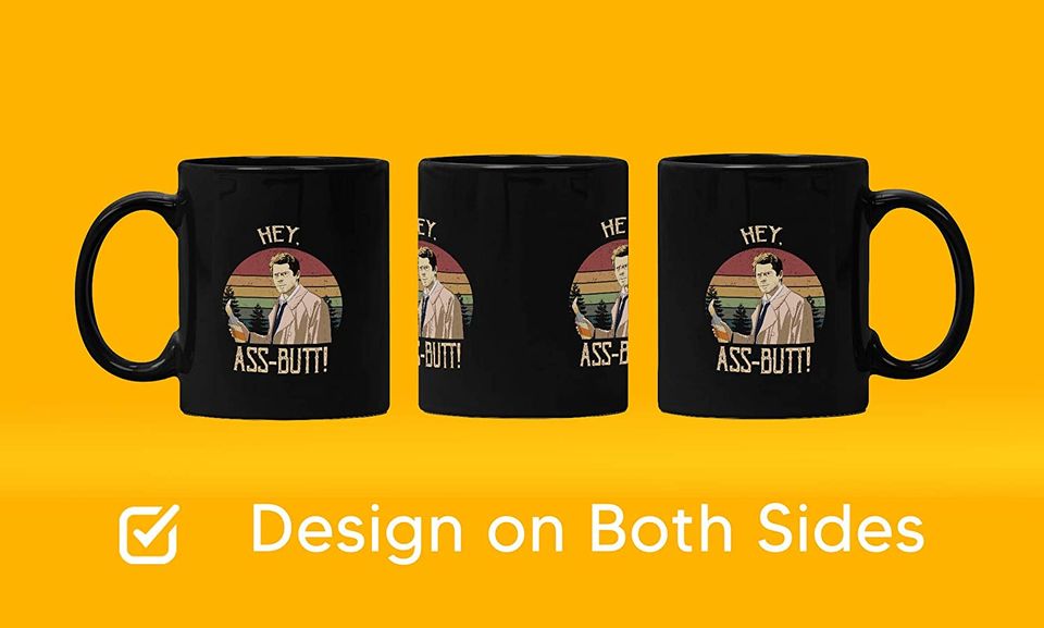 Castiel Hey, Ass Butt Circle Mug Mug 15oz