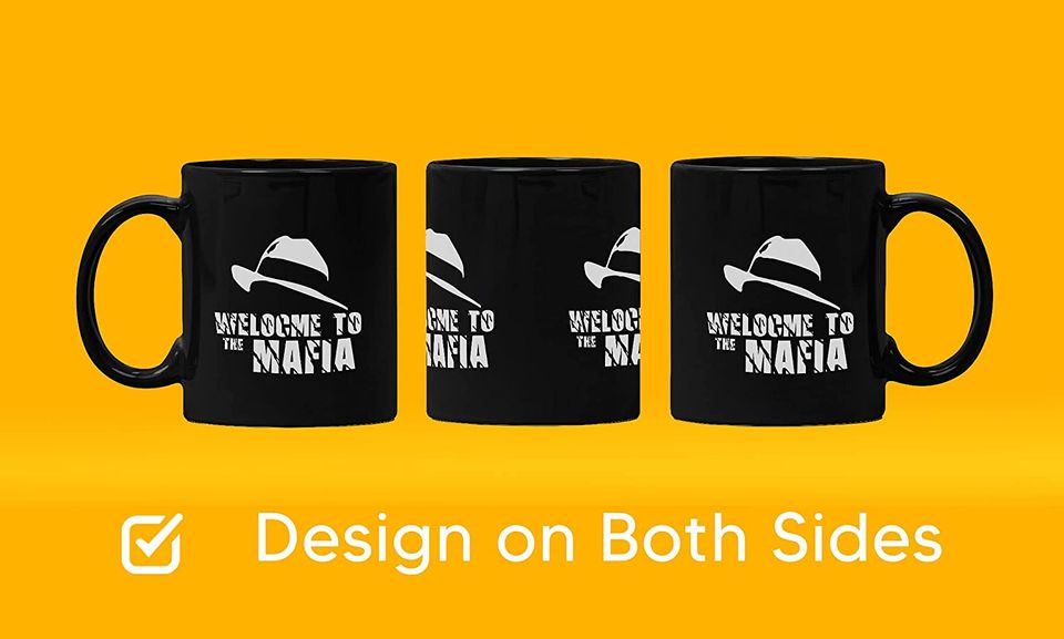Goodfellas Premium Text Gangs Godfather Mafia Black Mug 15oz