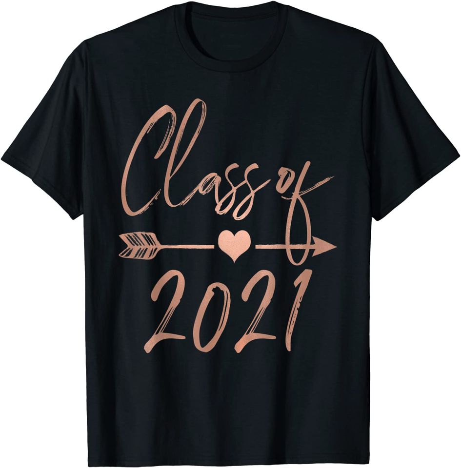 Senior 2021 Class of 21 Cute Graduation For Girls Women T-Shirt