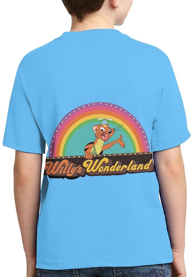 Willy's Joyful Wonderland Tumbler 30 Oz Youth 3d Print Short Sleeve For Boys Girls,black,
