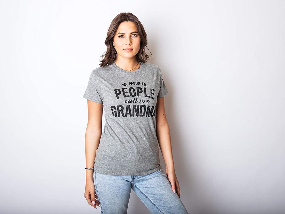 Womens My Favorite People Call Me Grandma T Shirt Funny Mothers Day Tee Ladies