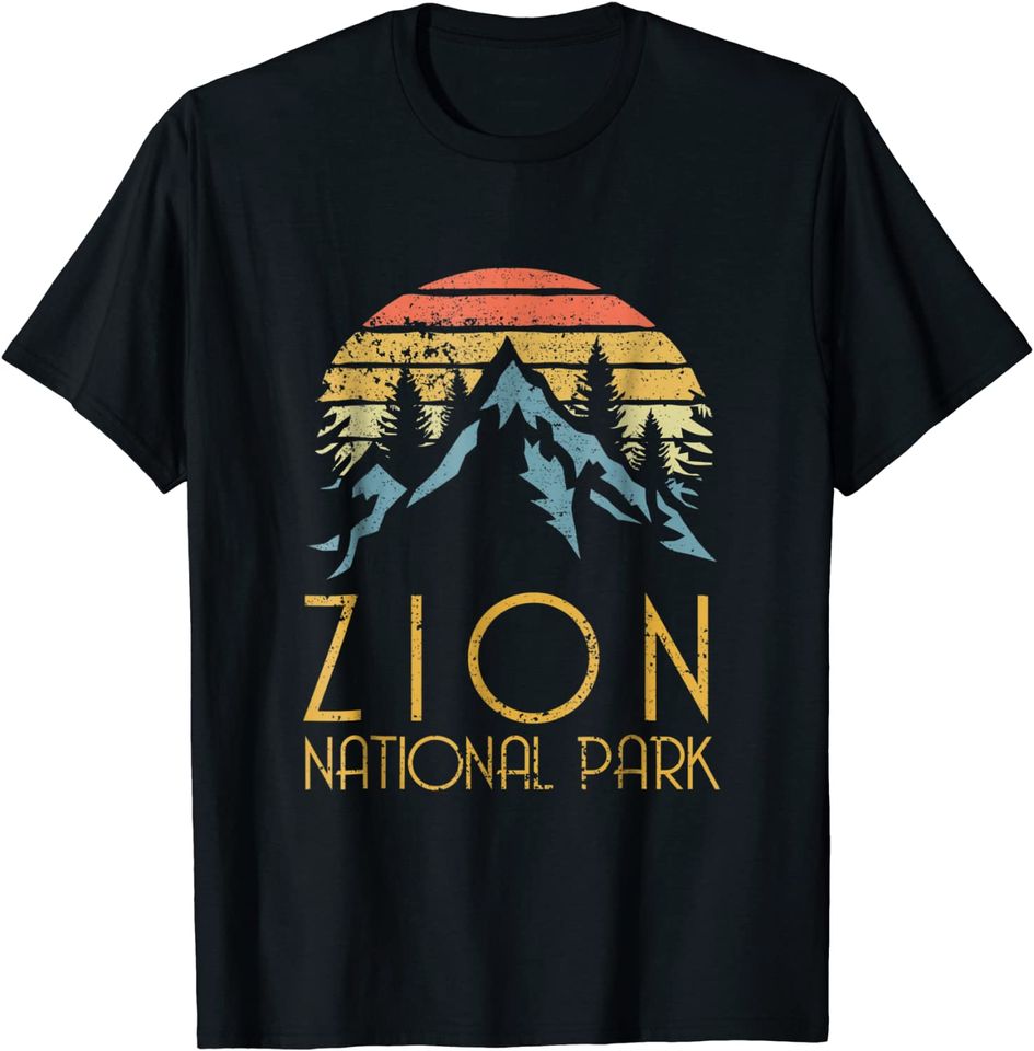 Vintage Retro Zion National Park Utah T Shirt