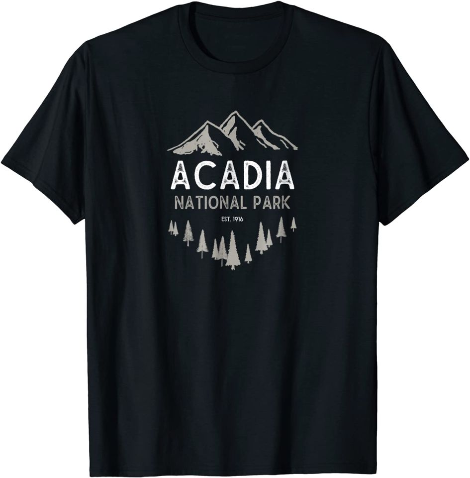 Acadia National Park T-Shirt Est 1916 Vintage Maine Shirt