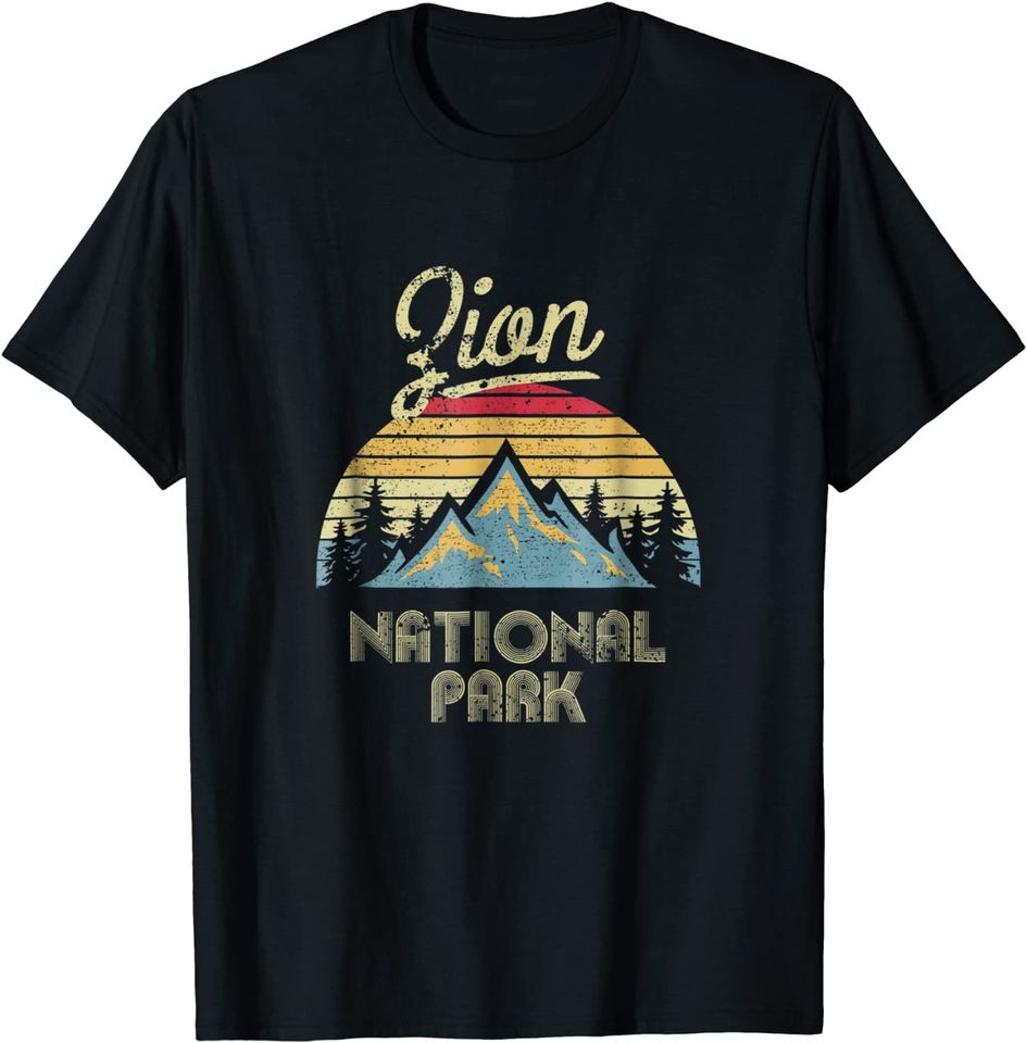 Vintage Retro Zion National Park T Shirt