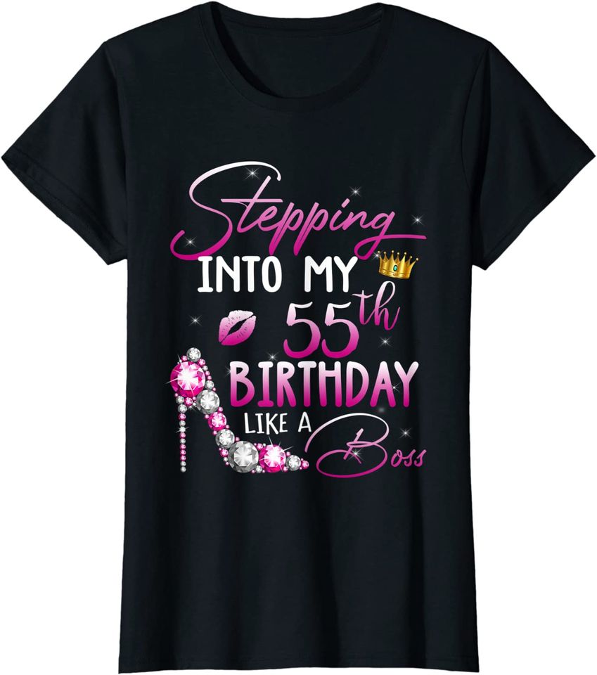 Womens Stepping Into My 55th Birthday In 1965 Gifts 55 Years Old T-Shirt