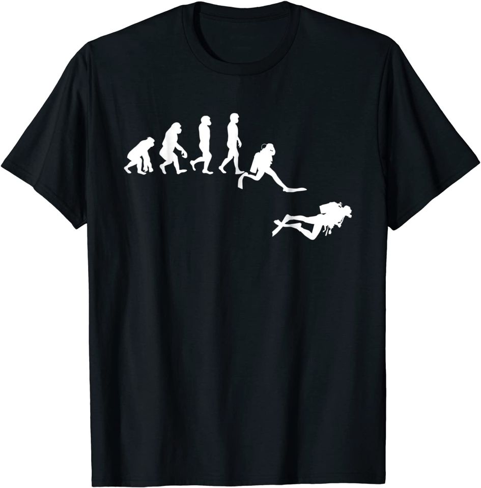 Scuba Dive T- Shirt Evolution Diving Diver Ocean Lover Gift