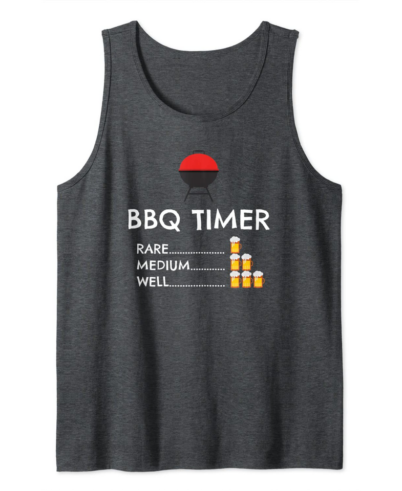 BBQ Timer Shirt Barbecue Grilling Gift Meat Lovers Mens Beer Tank Top