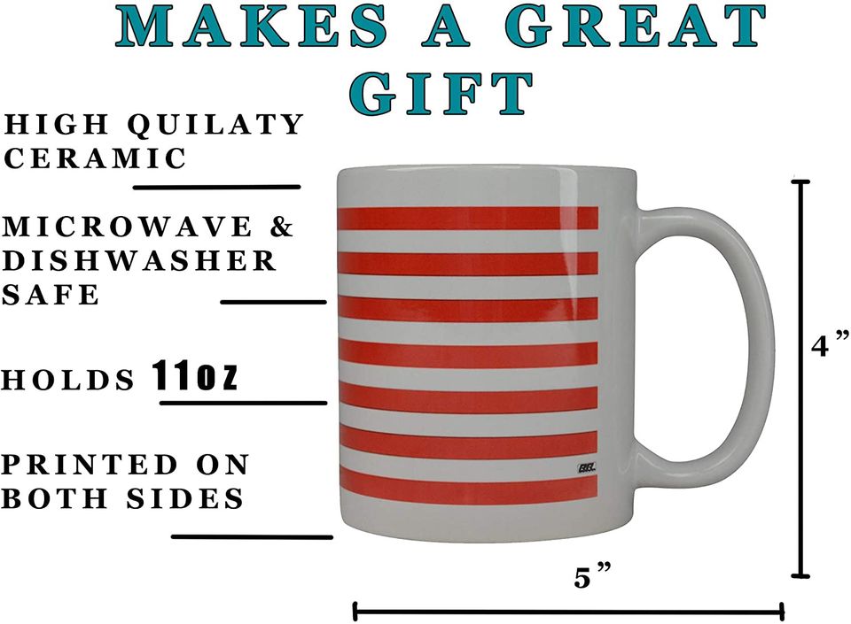 Best Coffee Mug USA Old Glory Flag American Patriot Novelty Cup Great Gift Idea For Men Dad Father Husband Military Veteran Conservative