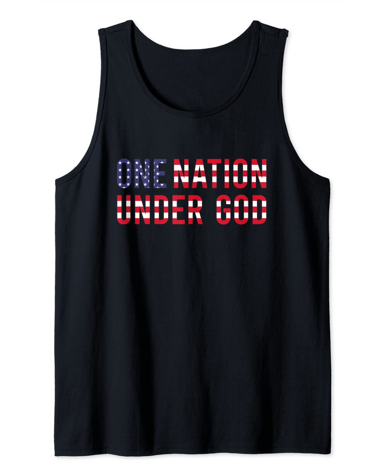 American Flag One Nation Under God Tank Top