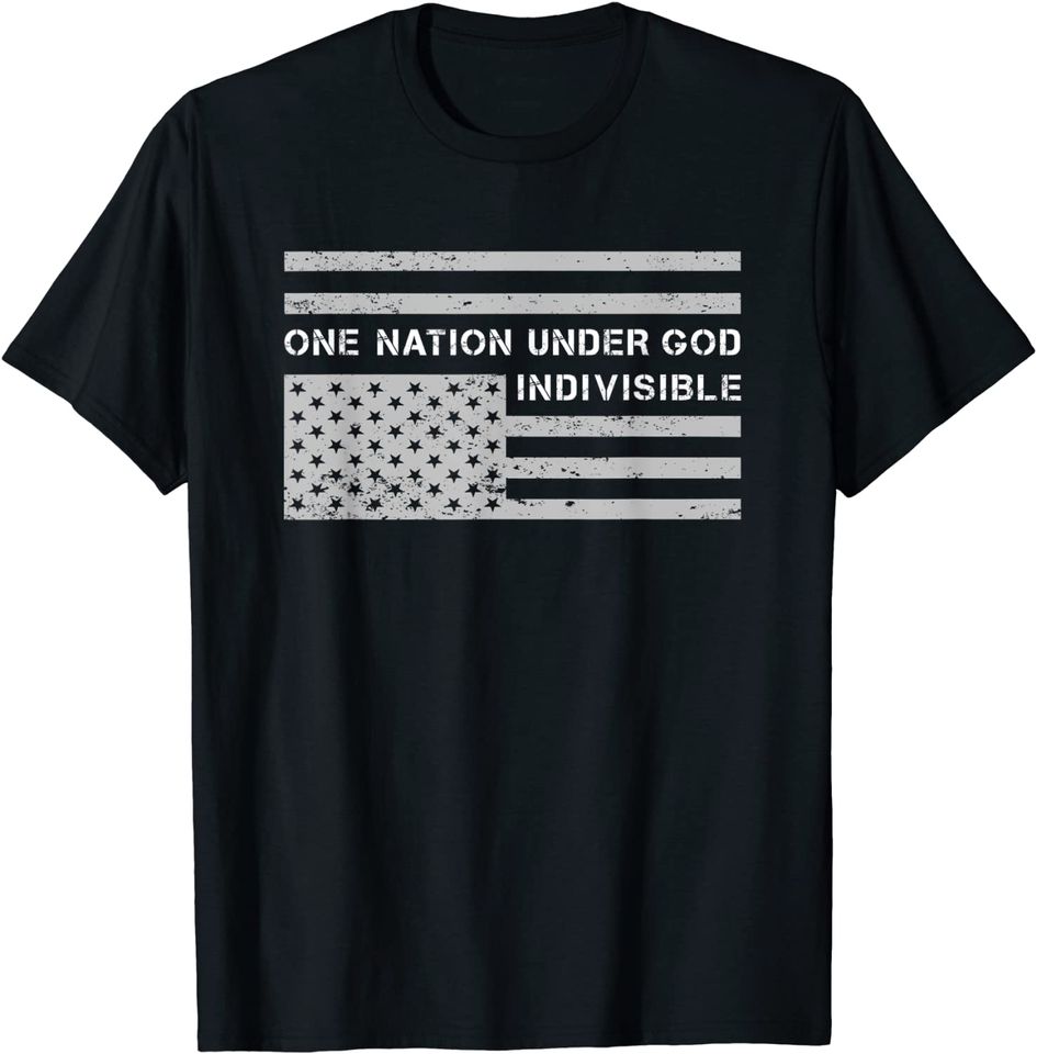 Upside Down American Flag - One Nation Under God Indivisible T-Shirt