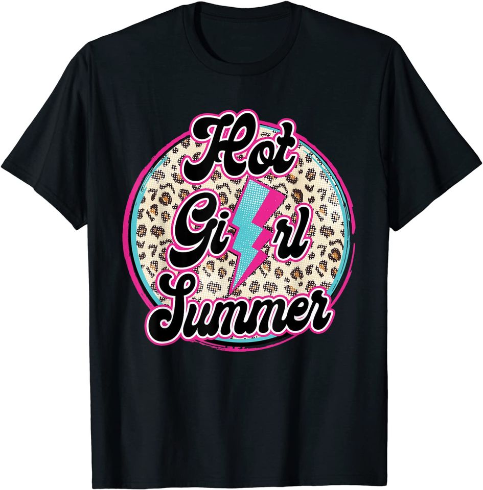 Hot Girl Summer Mom Life Leopard Thunder T-Shirt