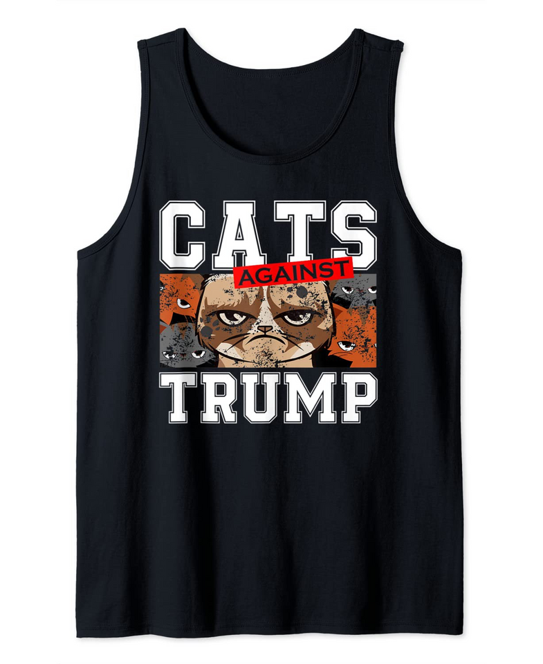Cats Against Donald Trump Tank Top