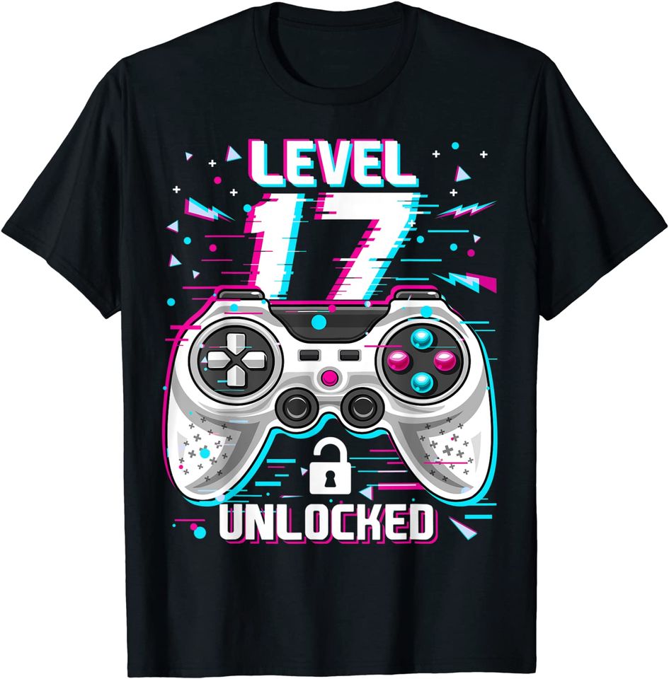 Retro Video Game 17th Unlocked T Shirt