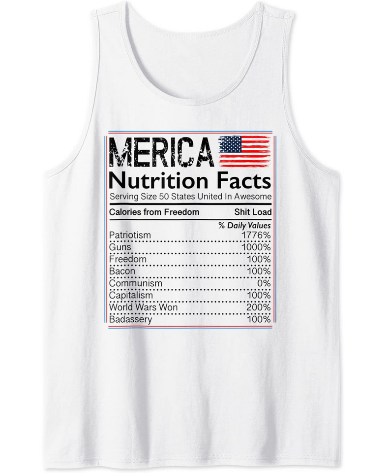 Merica Nutrition Facts Tank Top
