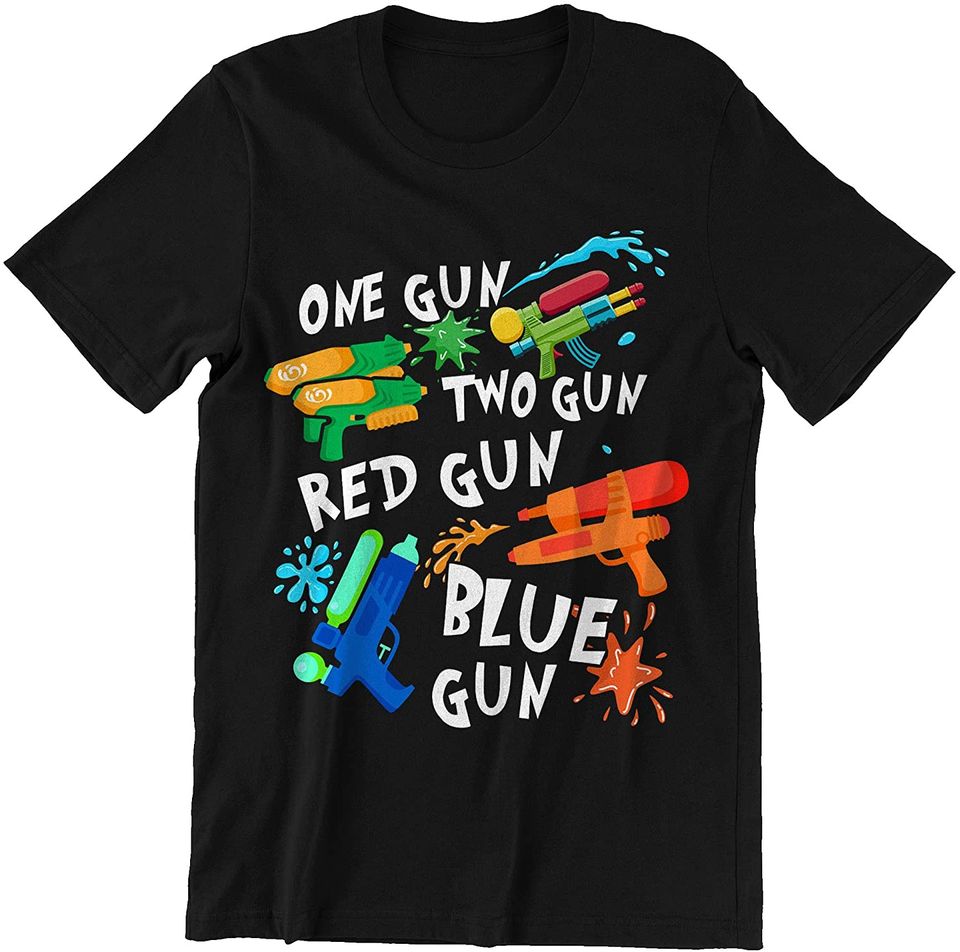 One Gun Two Gun Red Gun Blue Gun Shirt