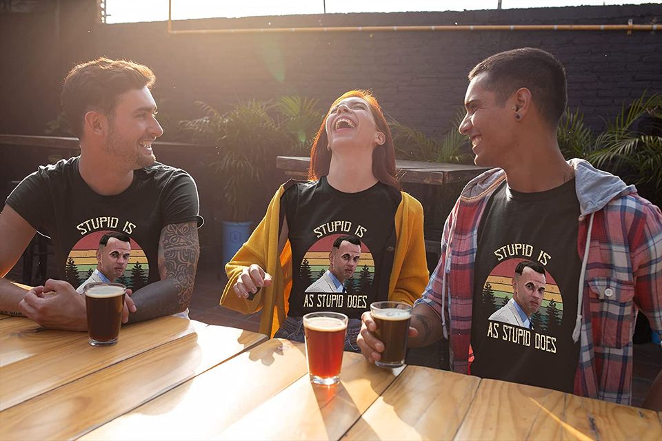 Forrest Gump Stupid is As Stupid Does Circle Unisex Tshirt
