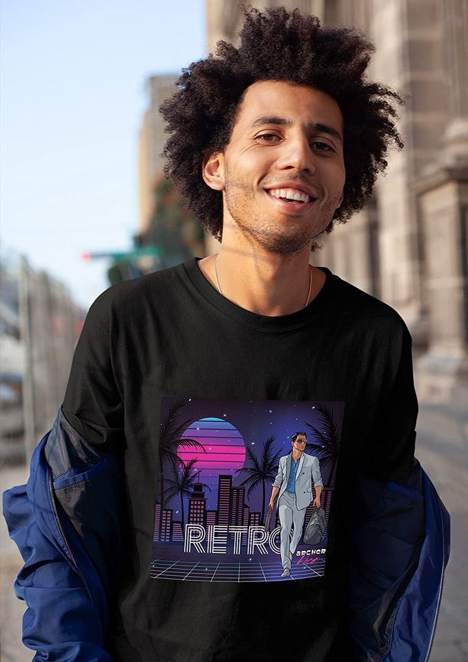 Acher Sitcom Sterling Archer Vice Palm 80s Sun Set Unisex Tshirt