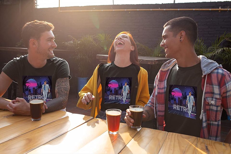 Acher Sitcom Sterling Archer Vice Palm 80s Sun Set Unisex Tshirt