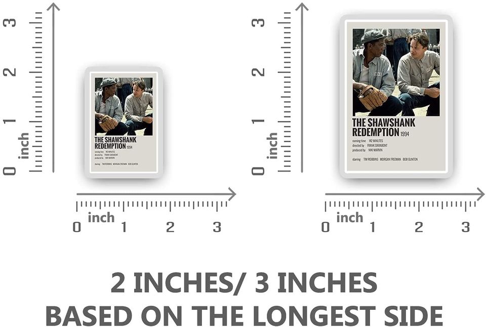 The Shawshank Redemption Andy Dufresne and Red Movie Posters Sticker 2"