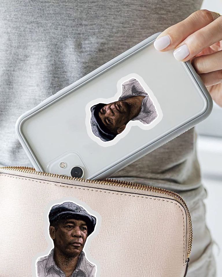 The Shawshank Redemption Morgan Freeman Color Sticker 2"