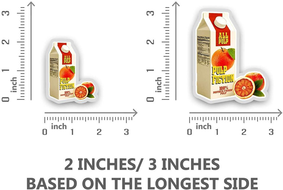 Pulp Fiction Orange Sticker 2"