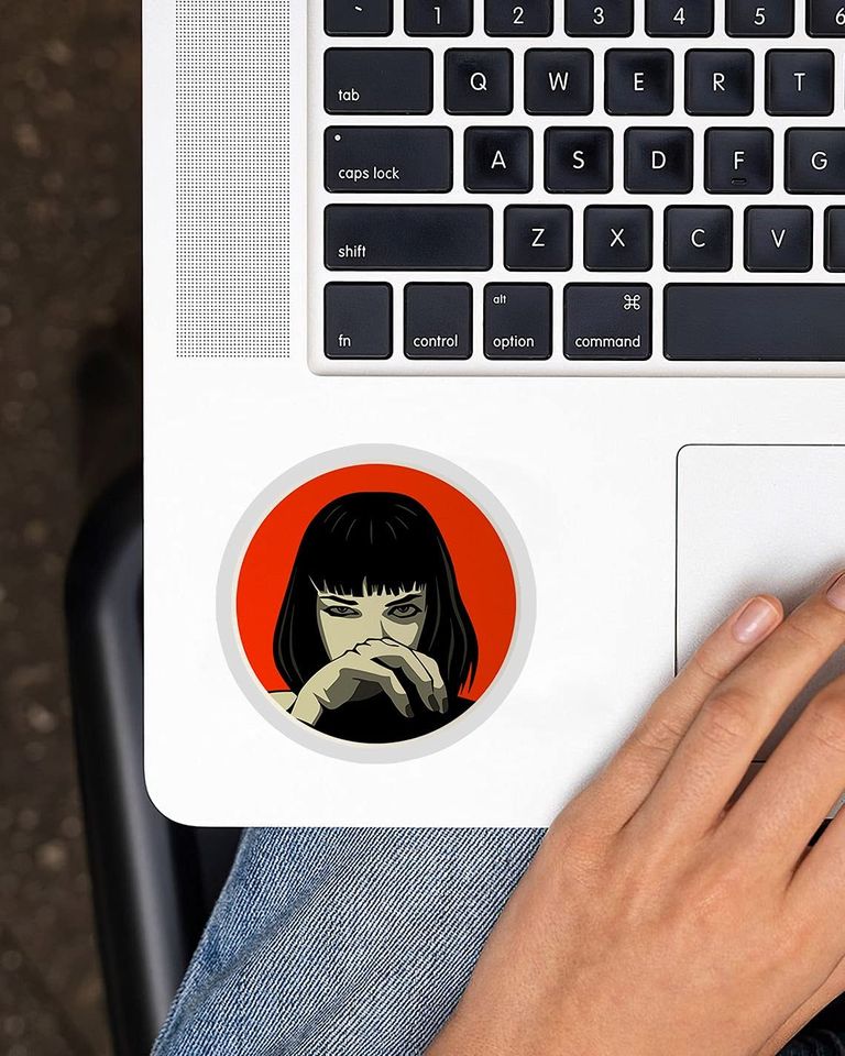 Pulp Fiction Mia Wallace Red Circle Sticker 3"