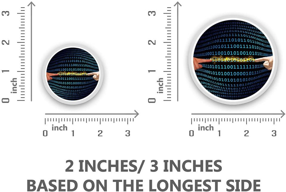 The Matrix Code Circle Sticker 2"