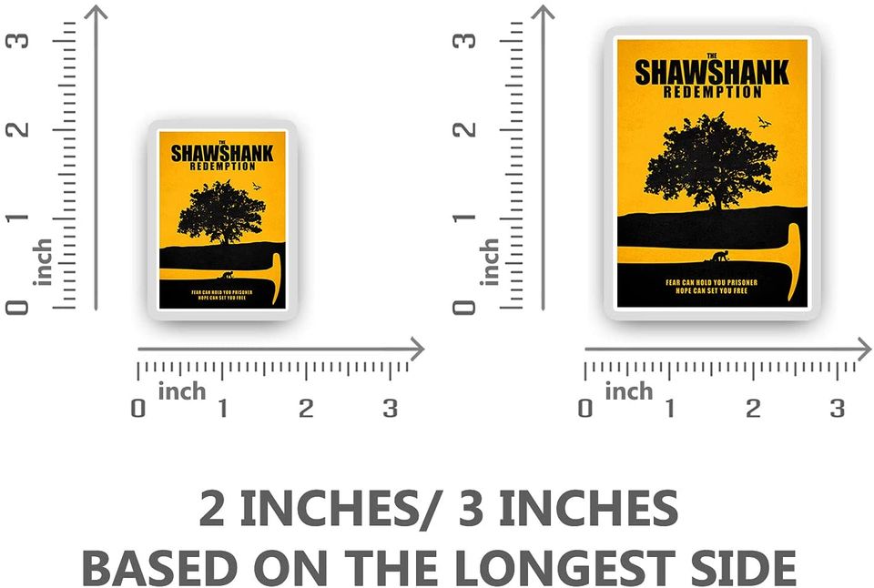 The Shawshank Redemption Minimal Movie Poster Mmpg Graphix Sticker 2"