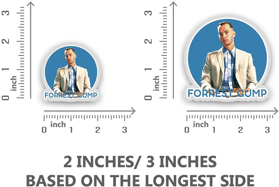 Forrest Gump Digital Art Sticker 3"