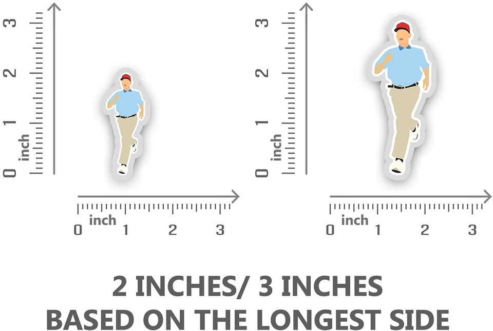 Forrest Gump Running  Sticker 2"