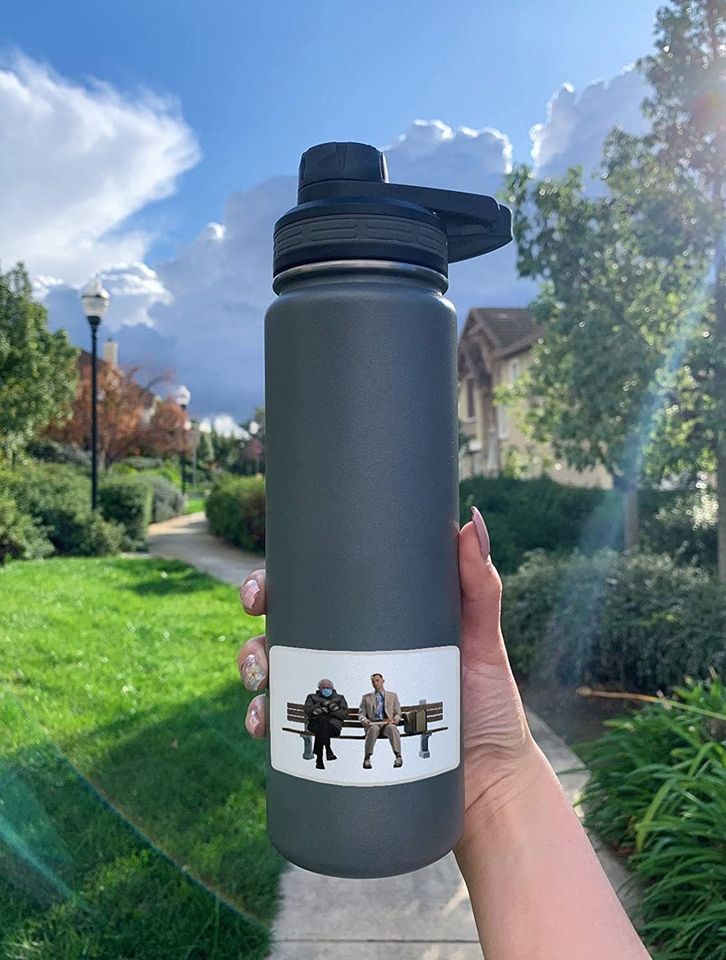 Forrest Gump Bernie Sanders Mitaines Sticker 2"