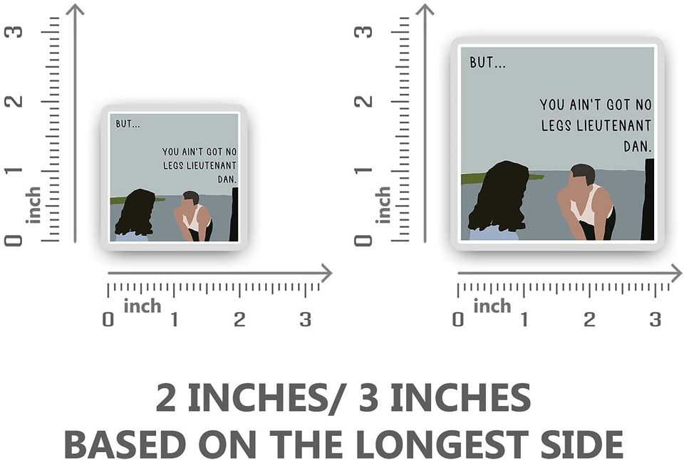 Forrest Gump No Legs Sticker 3"